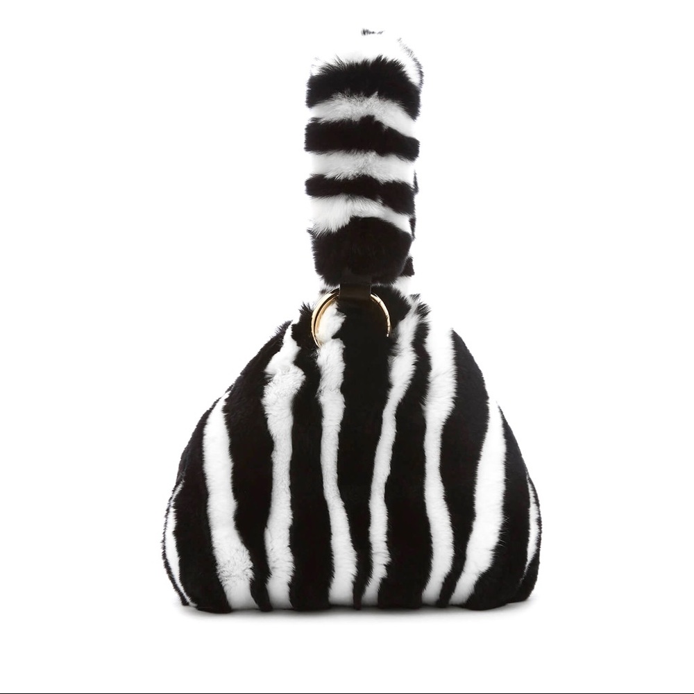 Les Petits Joueurs Holly Fur Top Handle Bag